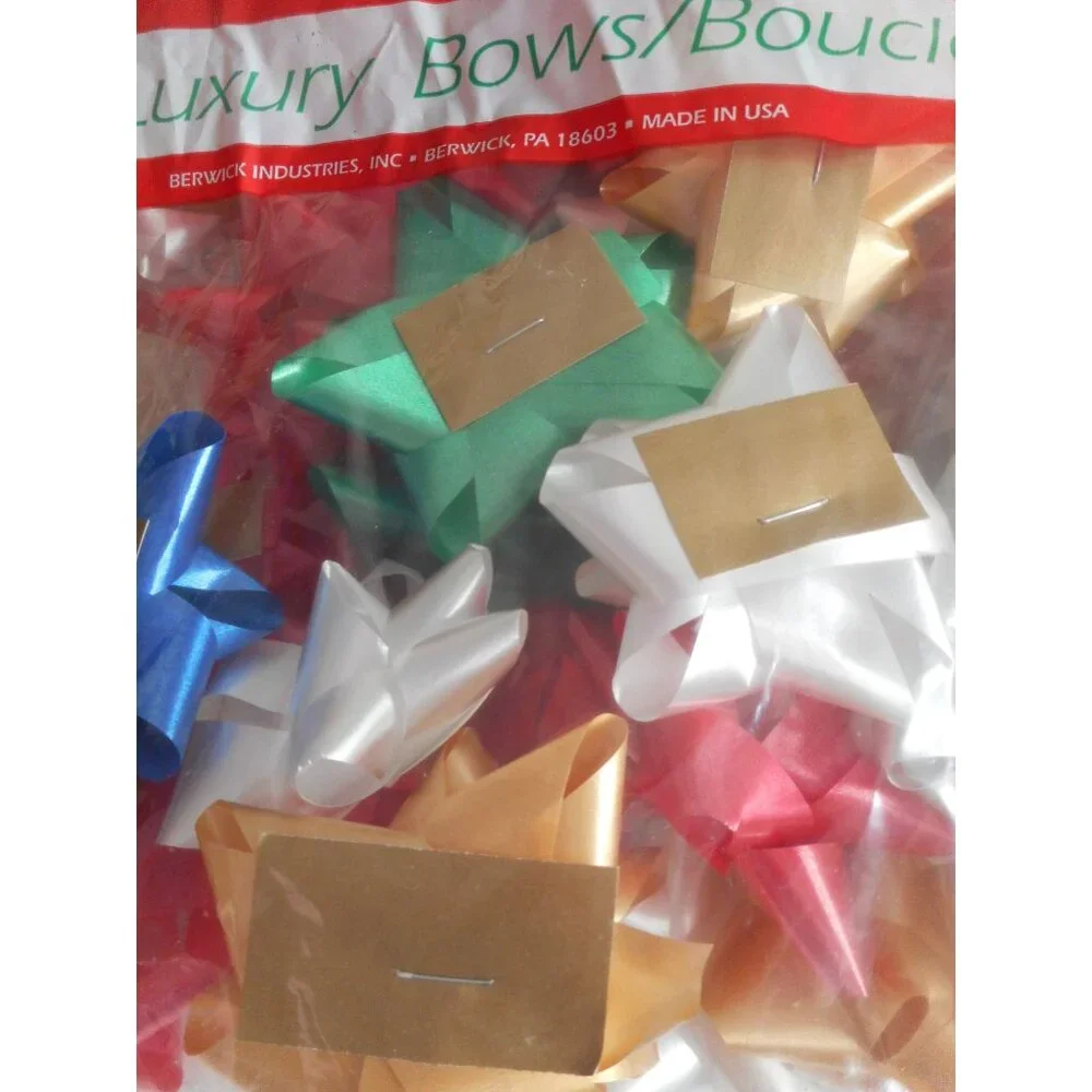NIB Lot of 370 Gift Bows (12 bags) Peel'n Stick multicolor
